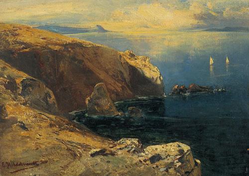 Eduard Hildebrandt Felsen bei Capri mit Fischern